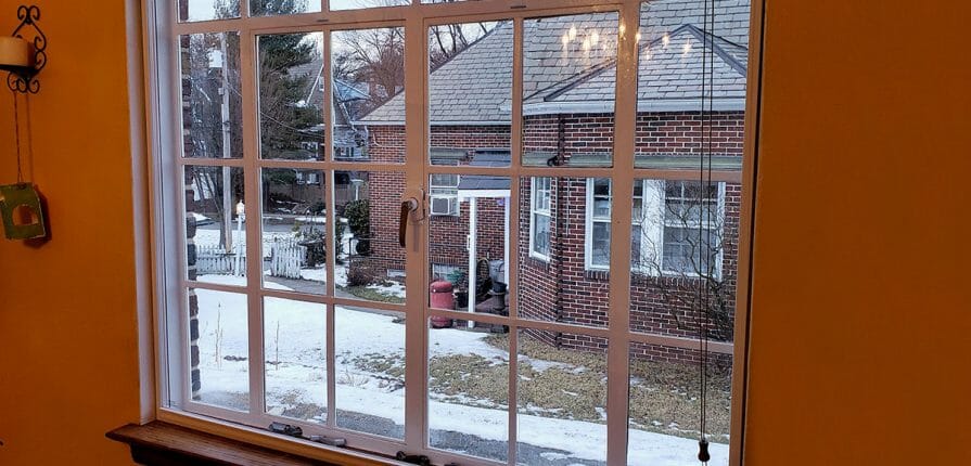 A picture window with thermal inserts from Climate Seal to keep home properly heated and insulated